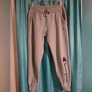 Champion Gray Sweatpants with Logo
